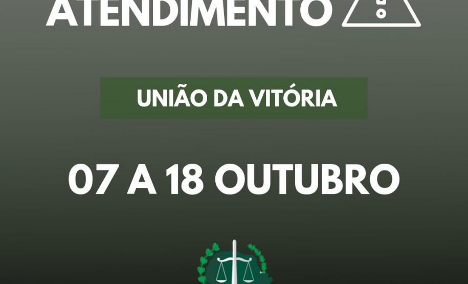 Suspensão de atendimento: União da Vitória