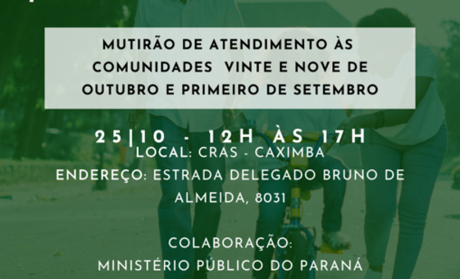 Caximba recebe mutirão de atendimento jurídico na área da Família
