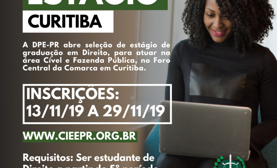 DPE-PR abre vaga de estágio em Curitiba