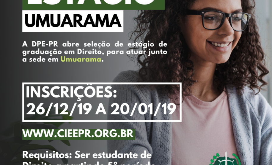 DPE-PR abre vaga de estágio em Umuarama