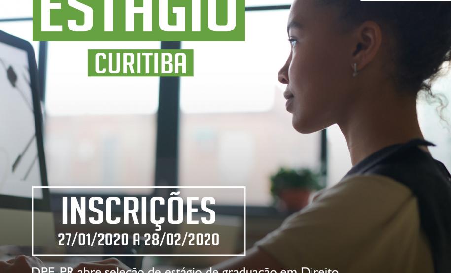 DPE-PR abre vagas de estágio em Curitiba A Defensoria Pública do Estado do Paraná está com vagas de estágio disponíveis para estudantes de graduação em direito, para atuar junto à Coordenadoria Jurídica da Instituição.