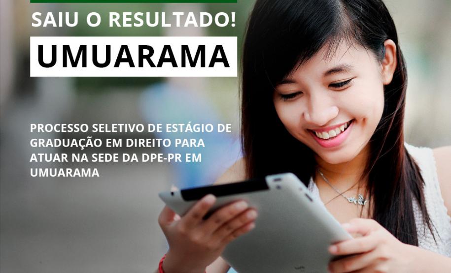 Nesta terça-feira (04), saiu o resultado final do processo seletivo de estágio de graduação em Direito para atuar na Sede da Defensoria Pública do Estado do Paraná em Umuarama, referente ao Edital de Abertura n° 023/2020.