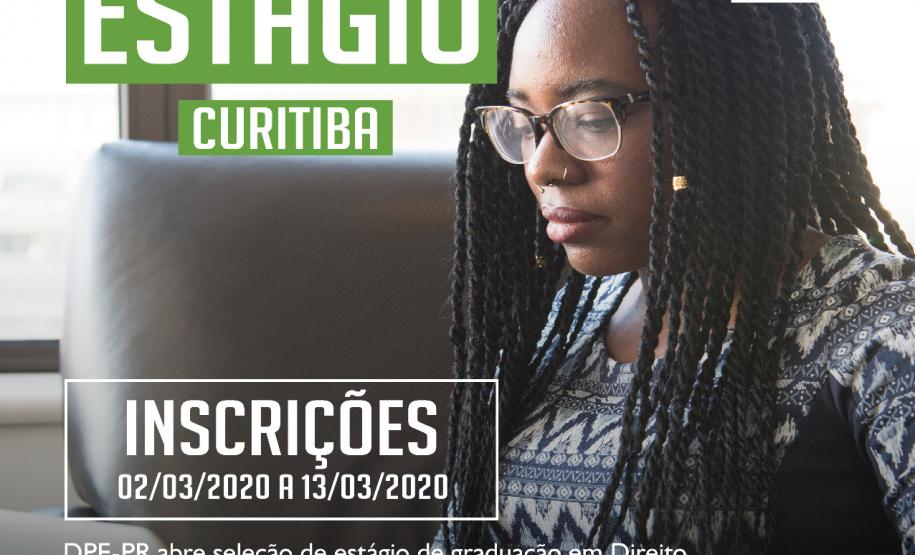 A Defensoria Pública do Estado do Paraná está com vagas de estágio disponíveis para estudantes de graduação em direito, para atuar junto ao Fórum Descentralizado da CIC.