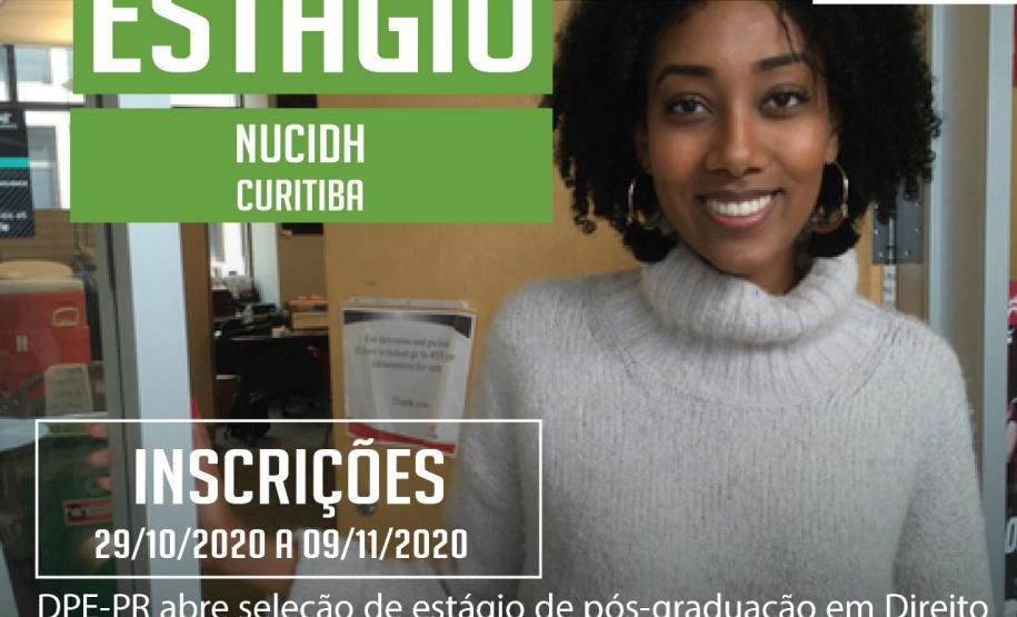 DPE-PR abre vagas de estágio em Curitiba para Pós-Graduação.