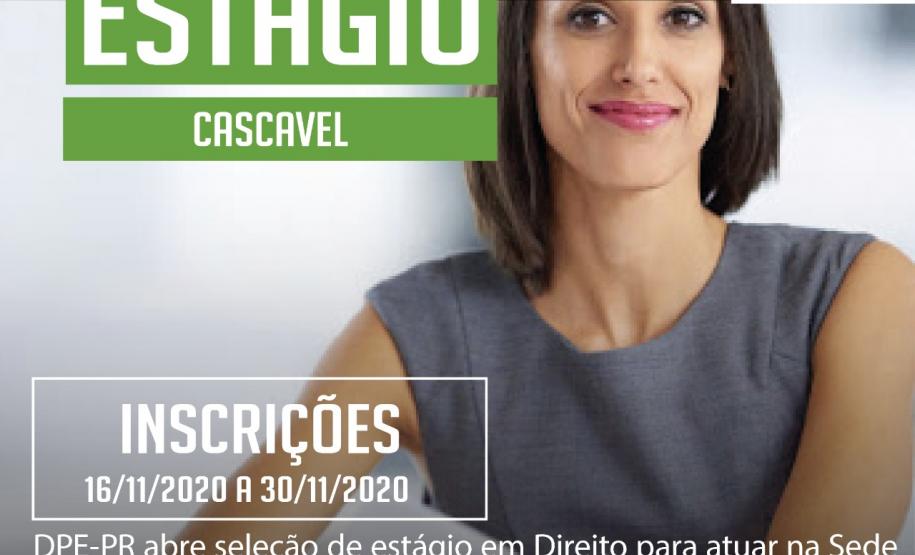DPE-PR abre vagas de estágio em Cascavel
