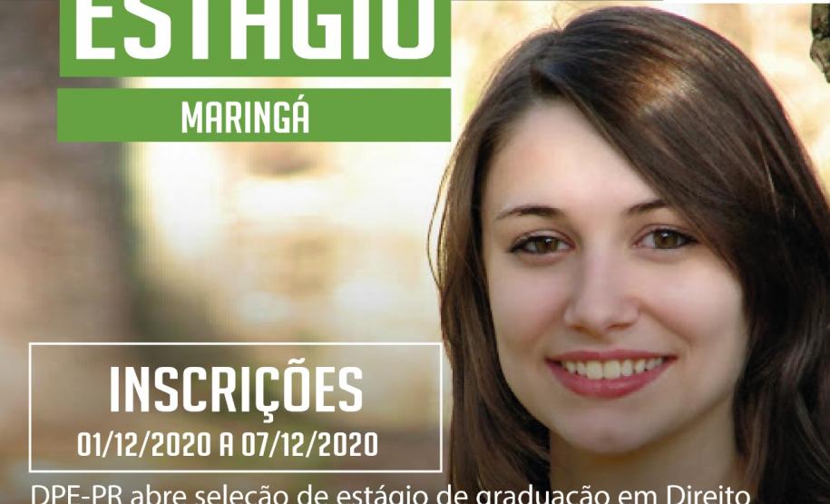 DPE-PR abre vaga de estágio em Maringá.