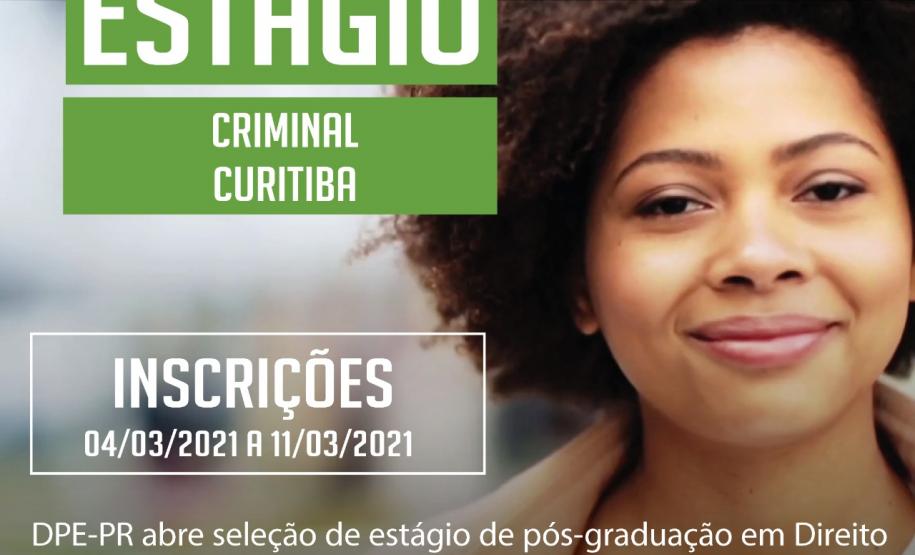 DPE-PR abre vagas de estágio para estudantes de Direito