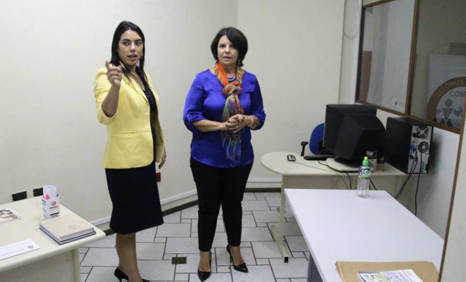 Foz do Iguaçu A secretária de Assistência Social, Família e Relações com a Comunidade de Foz do Iguaçu, Claudia Pereira, e a defensora pública-geral do Paraná, Josiane Fruet Bettini Lupion, visitam a futura sede a DPPR.