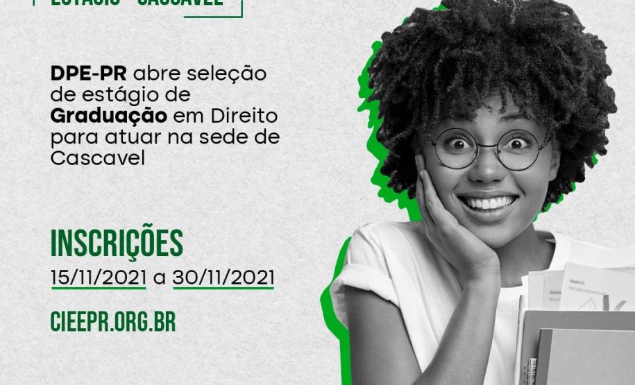 DPE-PR abre vaga de estágio para estudantes de Direito DPE-PR abre vaga de estágio para estudantes de Direito