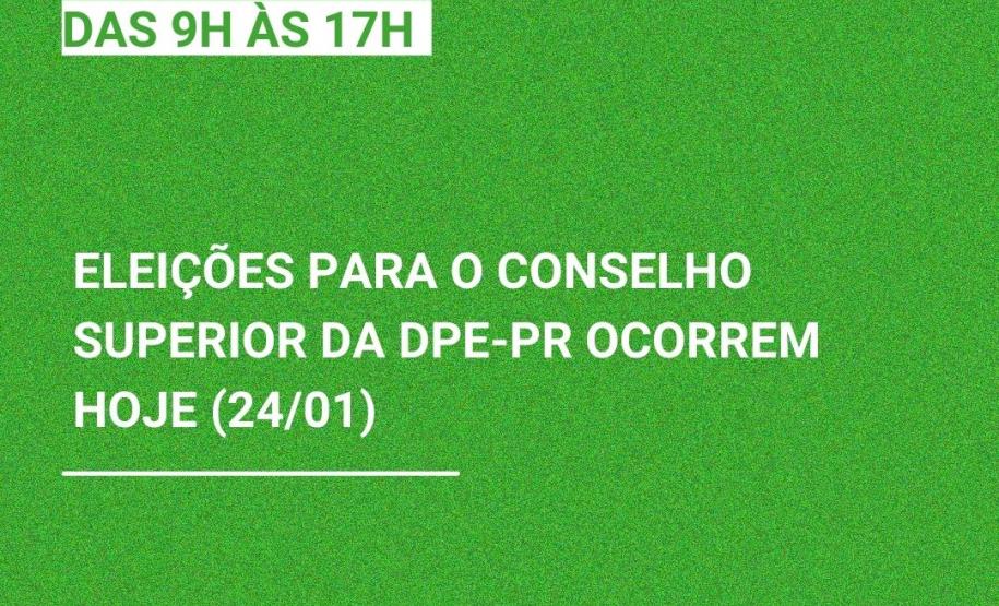 Eleições para o Conselho Superior da DPE-PR ocorrem hoje
