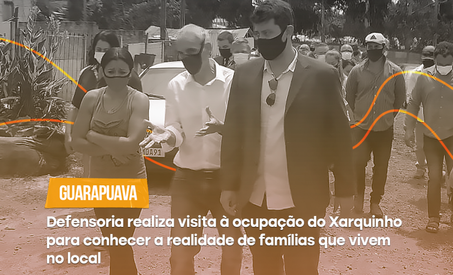 Defensoria realiza visita à ocupação do Xarquinho para conhecer a realidade de famílias que vivem no local