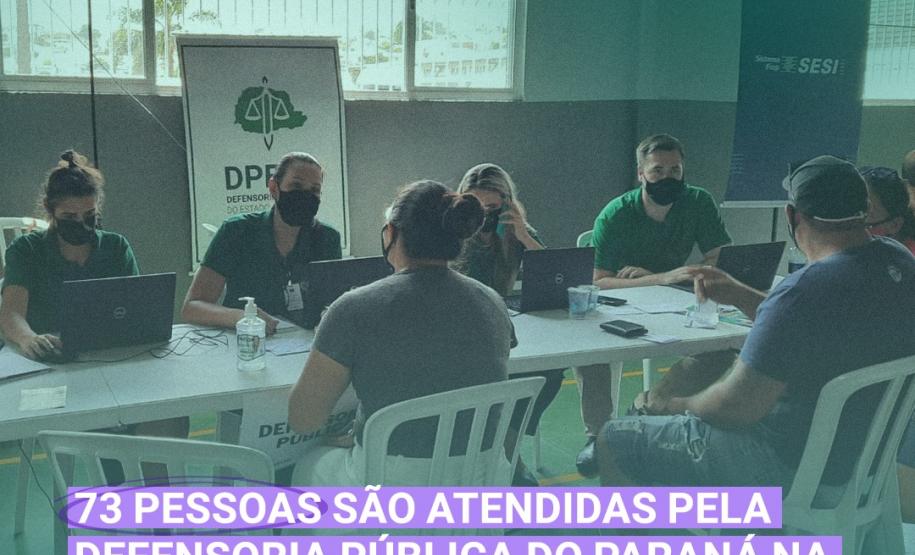 73 pessoas são atendidas pela Defensoria Pública do Paraná na Feira da Cidadania do Bairro Alto