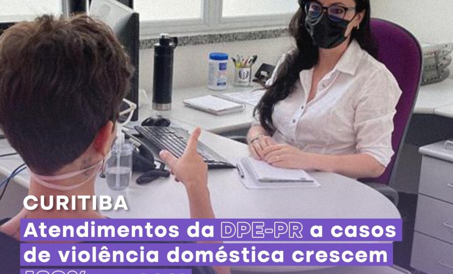 Atendimentos da DPE-PR a casos de violência doméstica crescem 129% em 2021