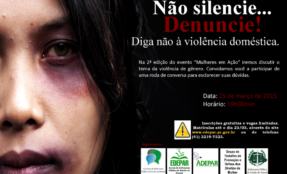 No mês da mulher, Defensoria realiza roda de conversa sobre violência de gênero.