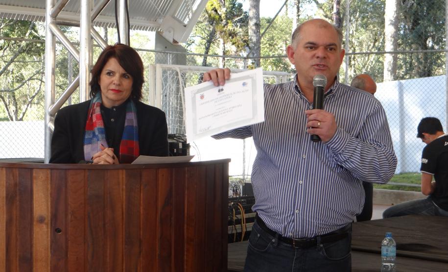 A defensora geral do Estado, Josiane Lupion, e o diretor-presidente do ITCG, Amilcar Cabral.