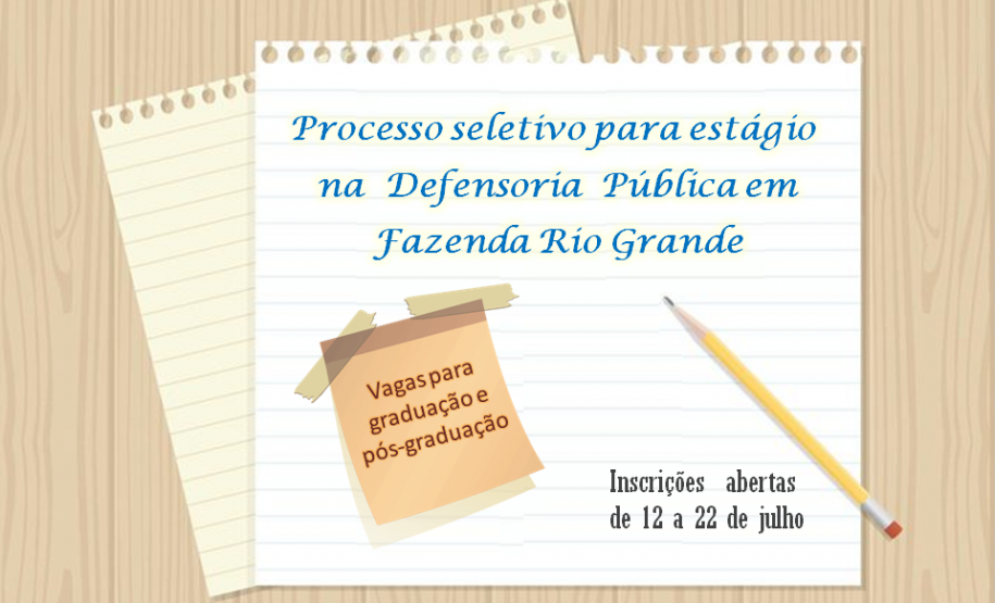Processo seletivo de estágio em Fazenda Rio Grande