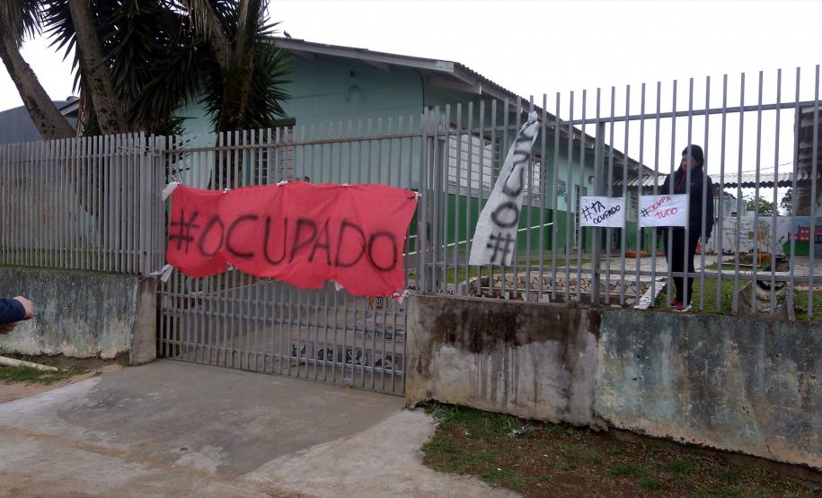 Em Guarapuava, a Defensoria também visitou as escolas ocupadas.