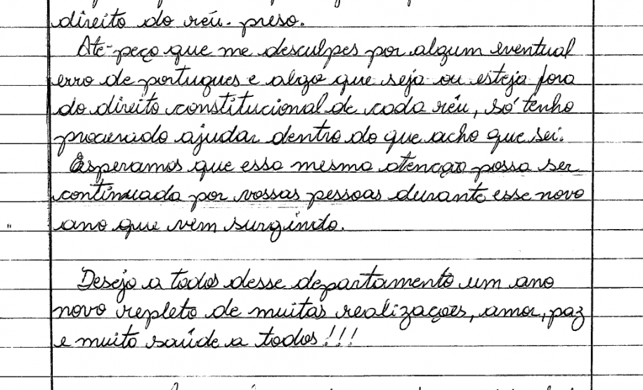 Continuação da carta.
