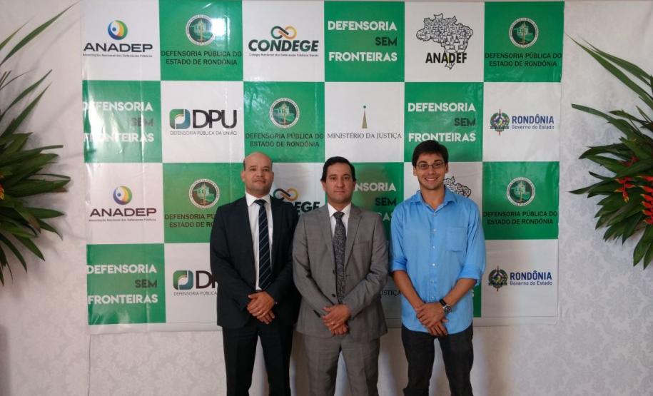 DPG-PR Eduardo Abraão, DPG-RO Marcus Edson e Defensor Público PR Carlos Moreira Lima