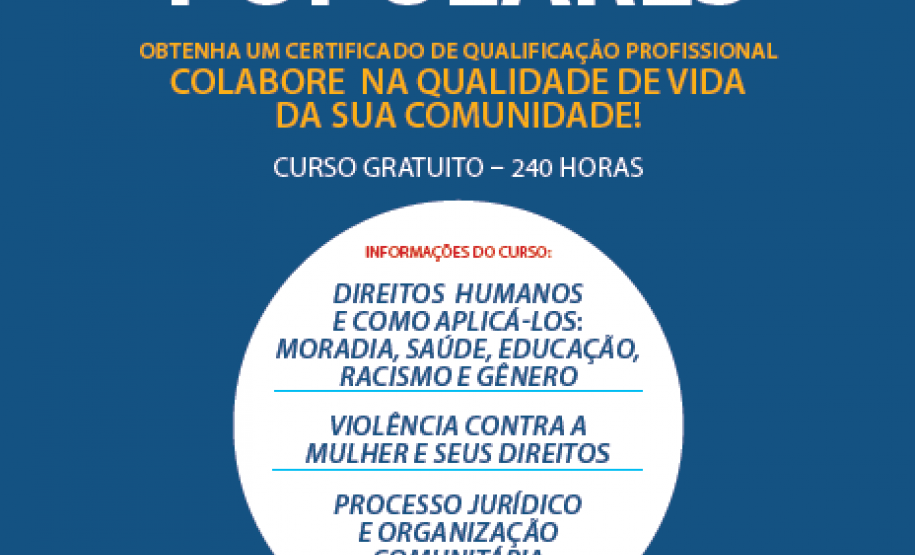Informações para o Curso em Paranaguá.