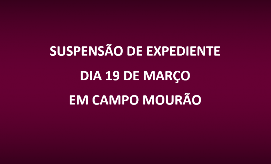 Suspensão do atendimento dia 19/03/2018.