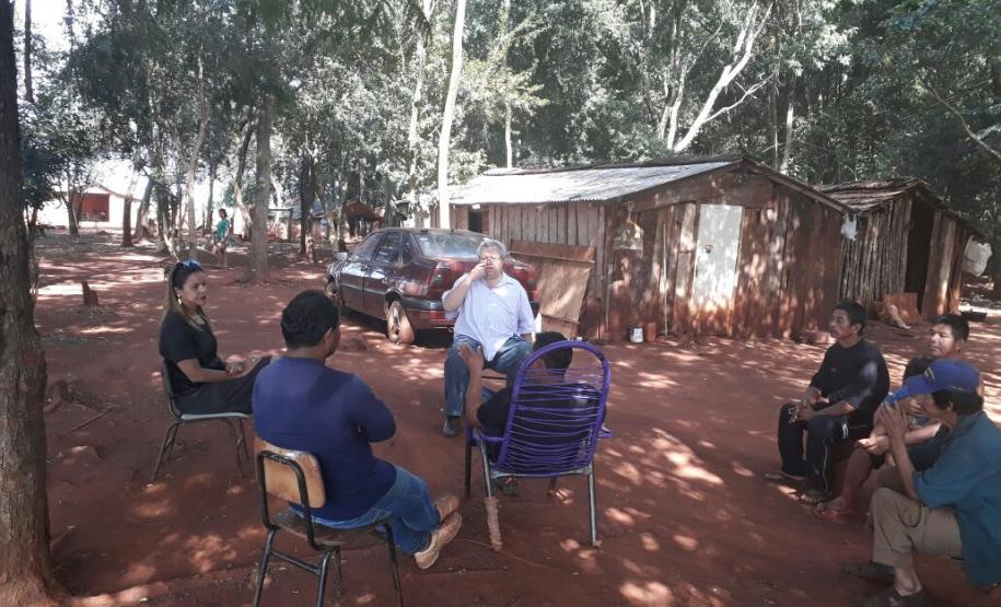 Aldeia indigena Aty Mirin, em Itaipulândia.